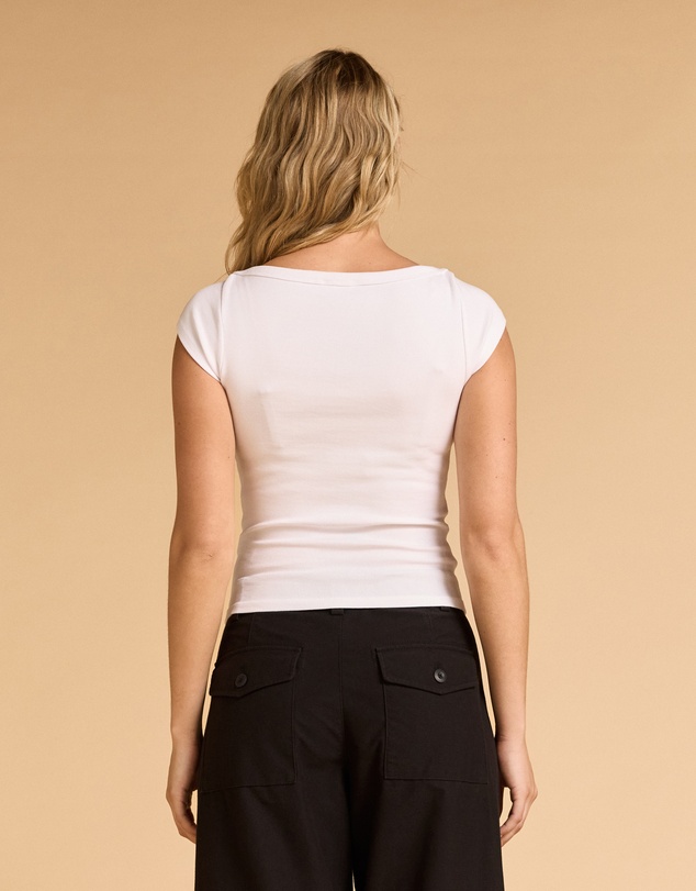 MVN - Ribbed Boatneck Top