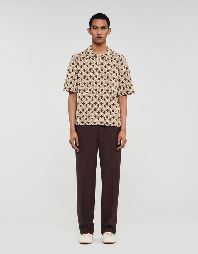 Sandro - Terry Rope Shirt Cardigan