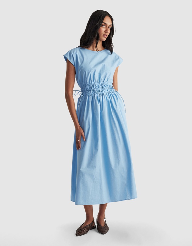 Decjuba - Zoe Shirred Waist Midi Dress