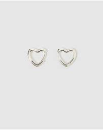 Arms Of Eve - Sweetheart Silver Earrings - Small