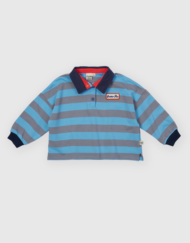 Goldie + Ace - Rugby Stripe Terry Sweat Top - Babies-Kids