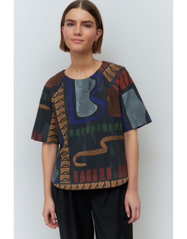 NEXT - Short Sleeve Crepe Boxy T-Shirt