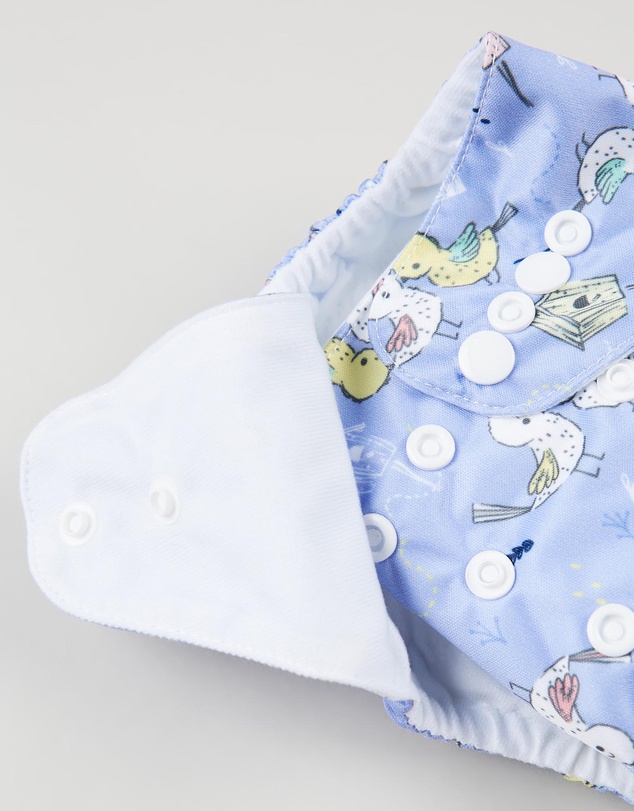 itti bitti - Bare Essentials One Size Fits Most Reusable Cloth Nappy & Wetbag 2-Pack