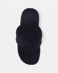 Mia Vita - Cozy Toe Post Slipper - Black