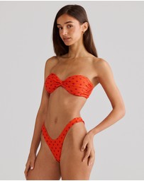 Vacay Swimwear - Positano Bottom Chilli Polka
