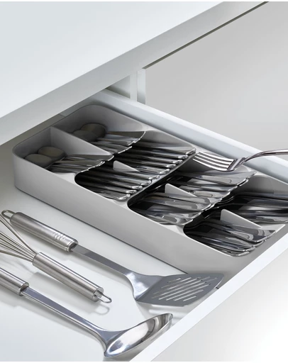 Joseph Joseph - DrawerStore™ Large Compact Cutlery Organiser (Grey)