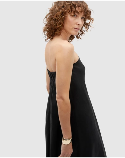 Seed Heritage - Core Linen Strapless Maxi Dress
