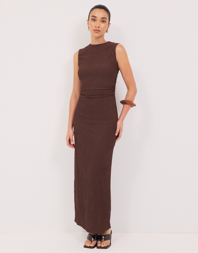 Calli - Hazel Funnel Neck Jersey Maxi Dress