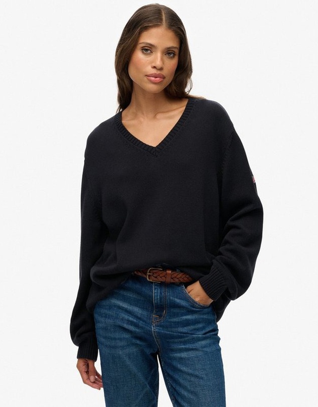 Superdry - Oversized V Neck Jumper