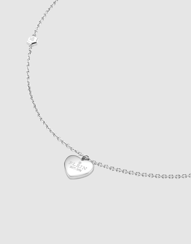 Philipp Plein - Philipp Plein Rocked Heart Silver-Tone Necklace