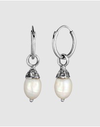 Haze & Glory - ICONIC EXCLUSIVE - Earrings Pearl Hoops 925 Sterling Silver