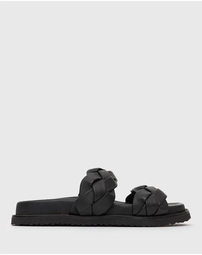 Betts - Havana Leather Braided Slides