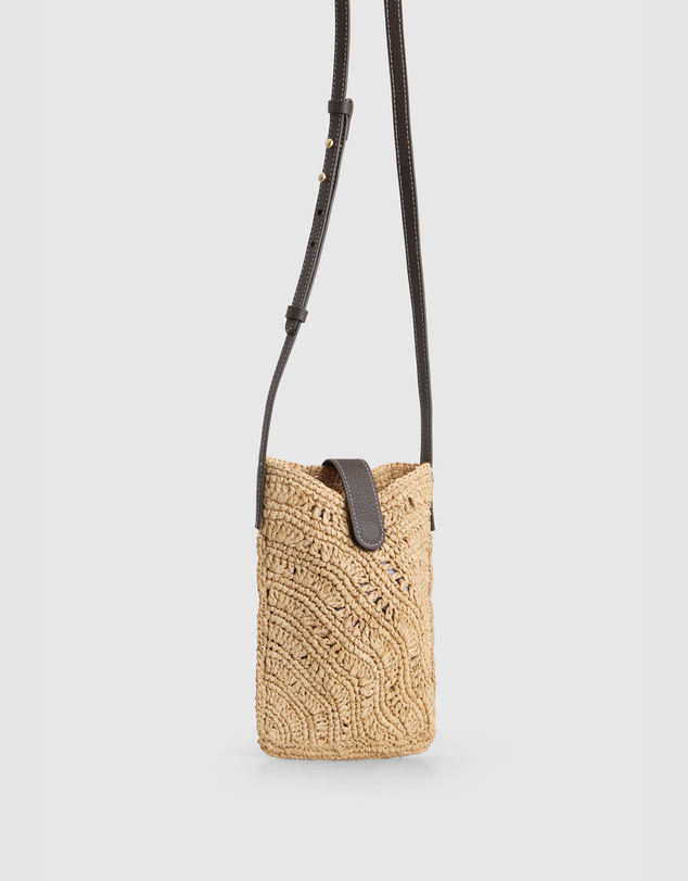 Evity - Camile Mini Raffia Crossbody Bag