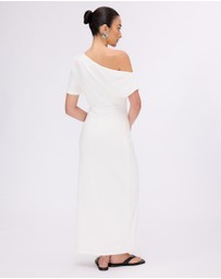 Minima Esenciales - Etta Jersey Off Shoulder Midi Dress