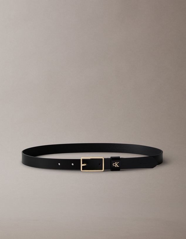 Calvin Klein - Full Grain Leather Logo Belt