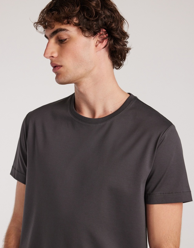 Calibre - Mercerised Crew T-shirt Steel Grey