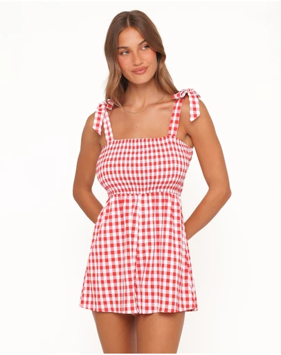Petal & Pup - Simo Playsuit - Red Gingham