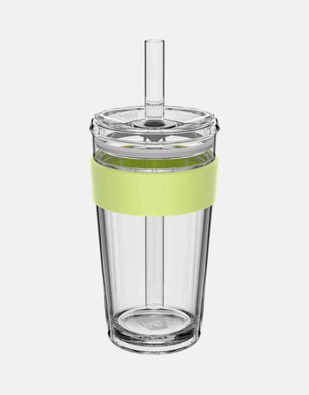 KeepCup - Longplay Cold Cup 16oz Reusable Coffee Cup with Boba Straw Lid