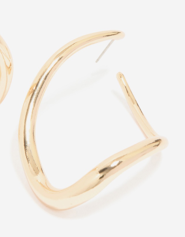 Lovisa - Gold Twisted Large Hoop Earrings