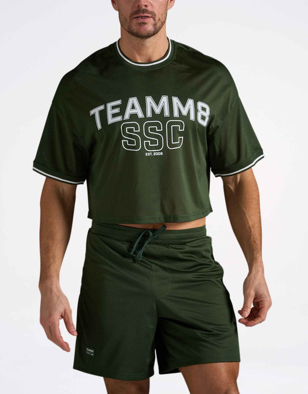 TEAMM8 - S.S.C. Fraternity Drop Sleeve Crop Tee
