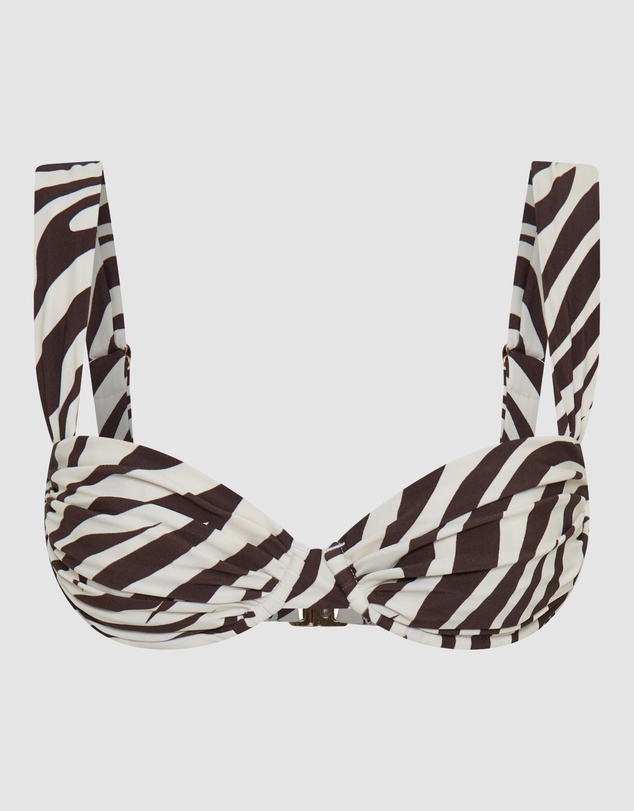 Vacay Swimwear - Rhodes Top Zebra Brown