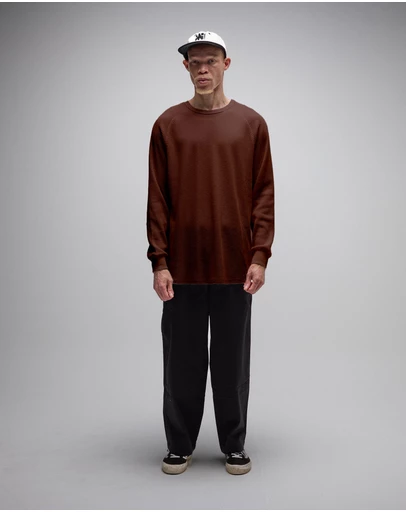 Former - AG RAGLAN WAFFLE // BROWN