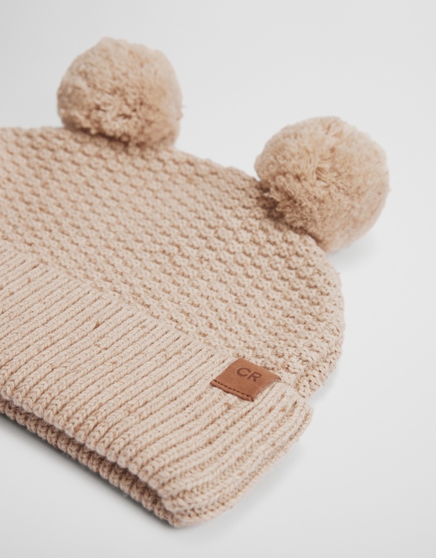 Country Road - Organically Grown Cotton Cord Pom Pom Knit Beanie