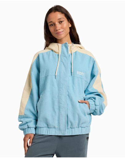 Roxy - Womens Duo Cord Zip Up Hoodie Jacket