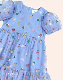 Huxbaby - Fruit Salad Puff Sleeve Tulle Dress - Kids