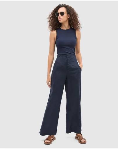 Seed Heritage - Core Linen Waisted Pant