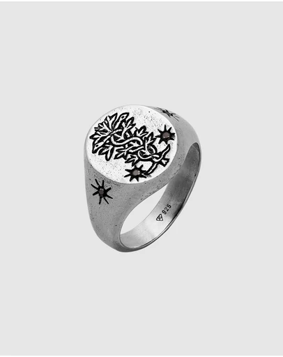 Haze & Glory - ICONIC EXCLUSIVE - Antidote Signet Ring in Oxidised 925 Silver