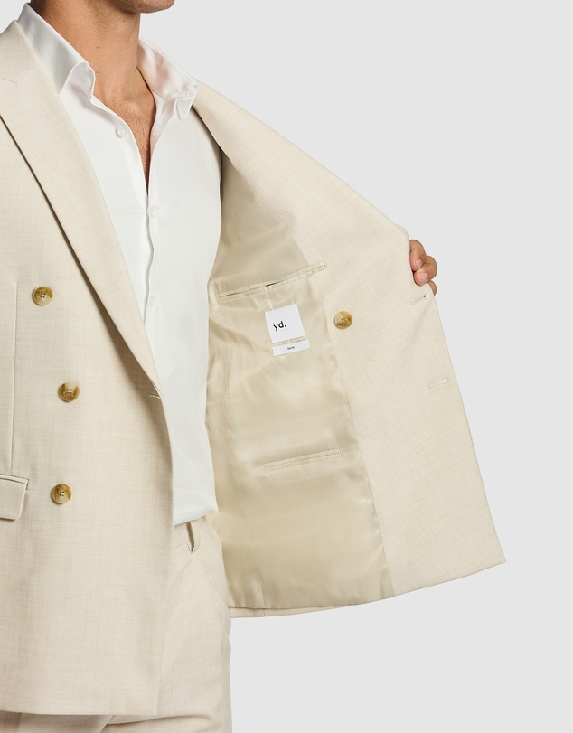 yd. - Koda Slim Fit Double Breasted Stretch Suit Jacket