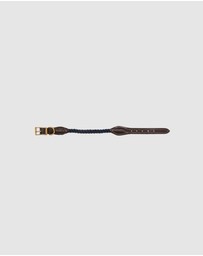 Mog & Bone - Rope & Leather Dog Collar- Navy