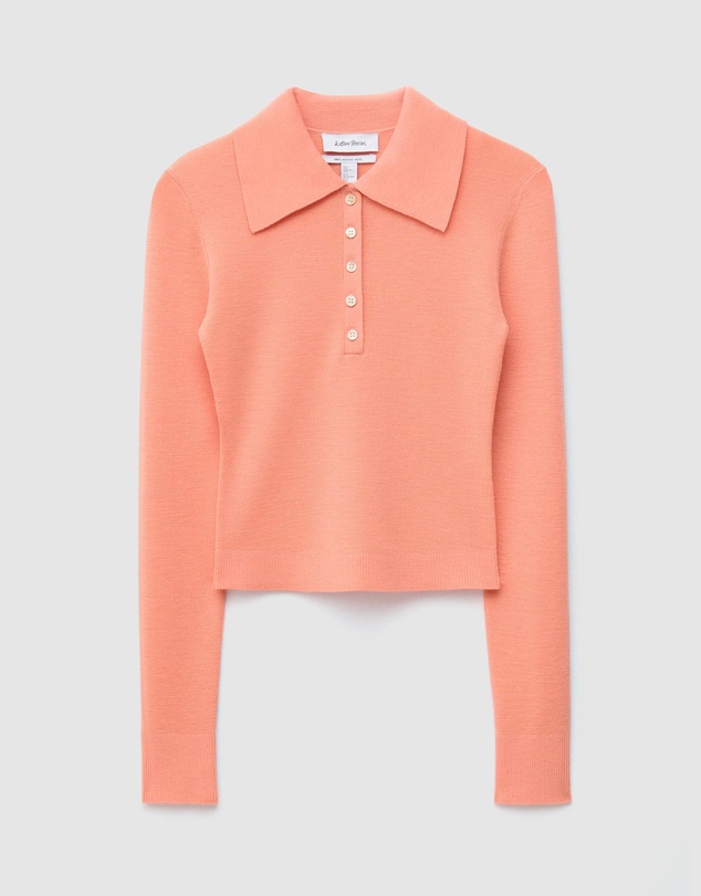& Other Stories - Rib-Knit Merino Wool Polo Top