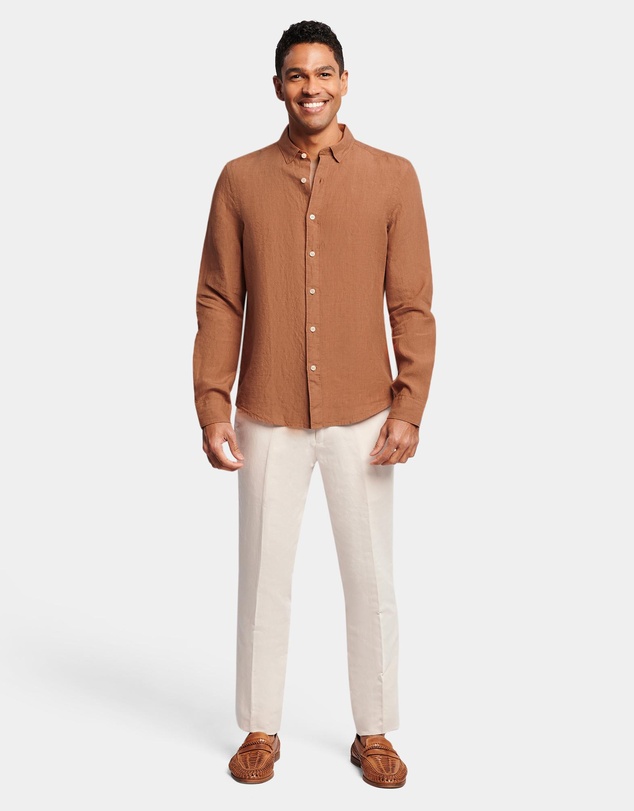 Brooksfield - Plain Linen Casual Shirt
