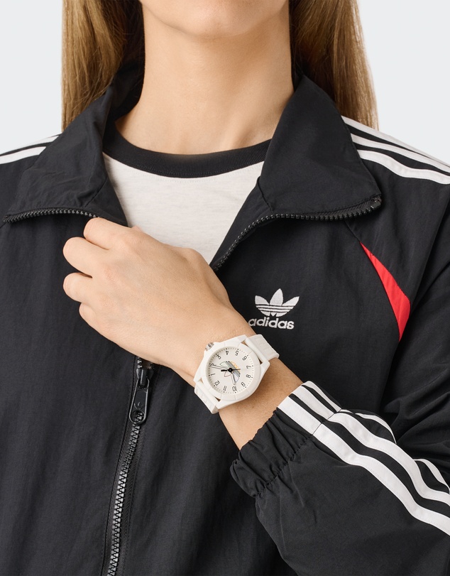 adidas Originals - Project Four 41mm White Dial and Resin Strap Analogue Watch