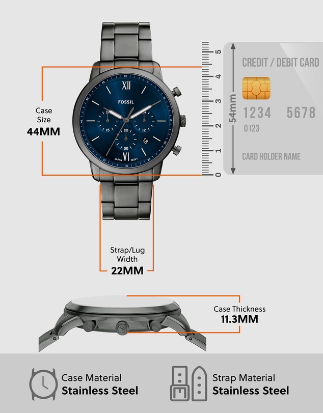 Fossil - Neutra Gun-Metal Chronograph Watch