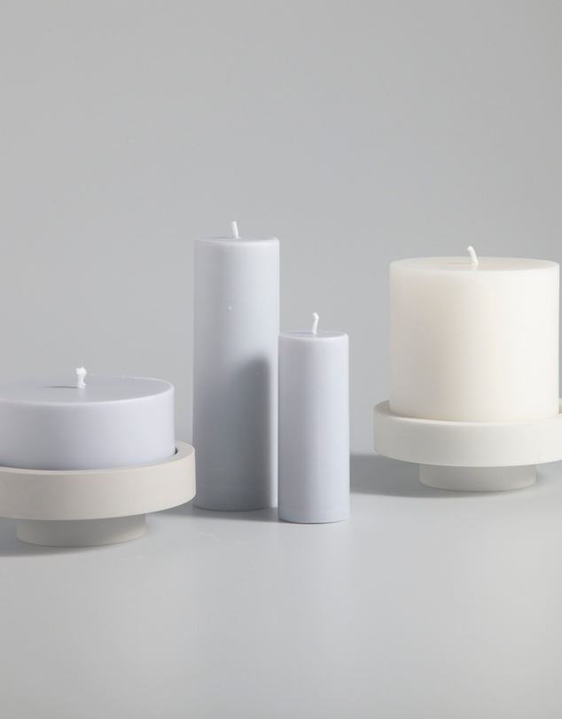 porter green - escc large pillar candle soy-blend unscented candles