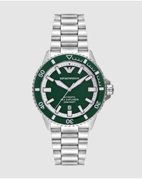 Emporio Armani - Silver Tone Analogue Watch