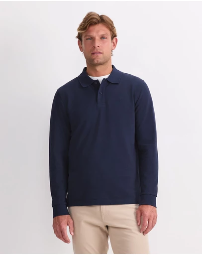 Sportscraft - Long Sleeve Sc Pique Polo