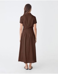 Forcast - Sophie Pleat Waist Linen Dress