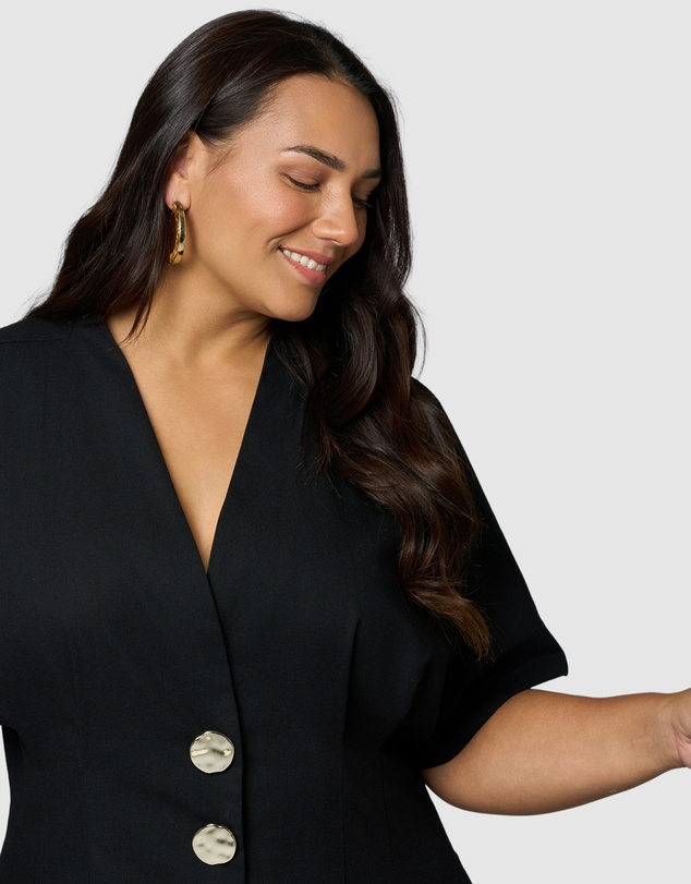 Something 4 Olivia - Blair Linen Midi Dress