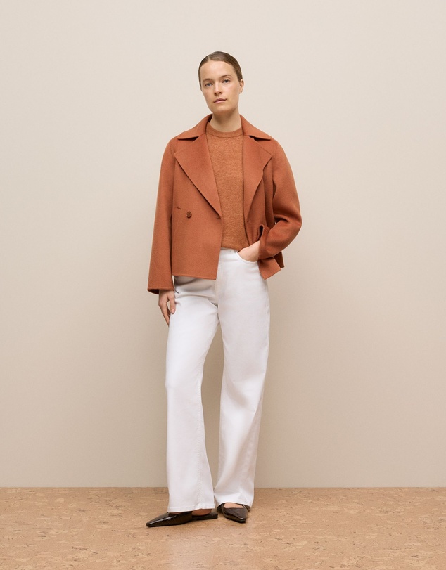 Trenery - Double Faced Wool Peacoat in Sierra