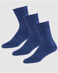 Bamboozld - 3 Pack Fluffy Bamboo Lounge Bed Crew Socks