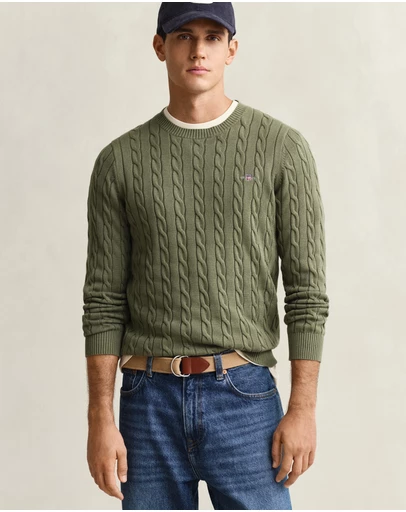 Gant - Cotton Cable Crew Neck