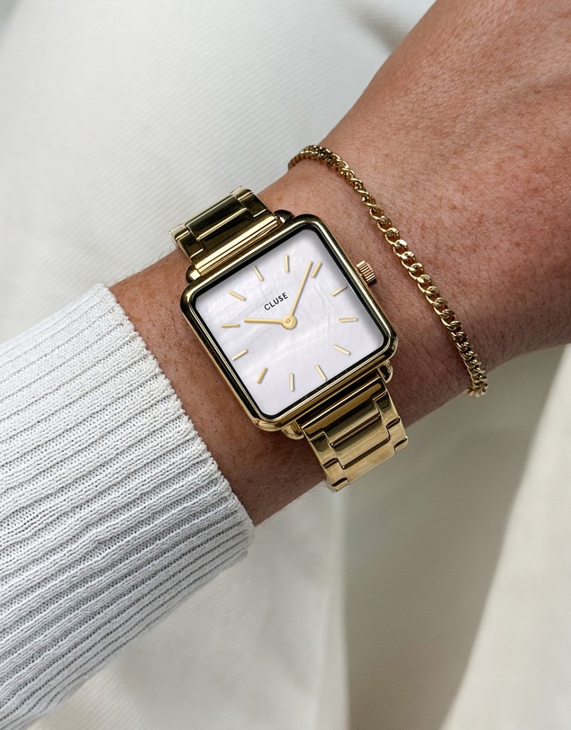 Cluse - La Tetragone Gold Watch & Bracelet Gift Set