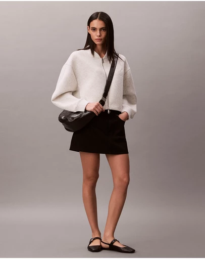 Calvin Klein Jeans - Smooth Cropped Relaxed Bomber Jacket