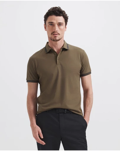 SABA - Andy Tipped Cotton Polo