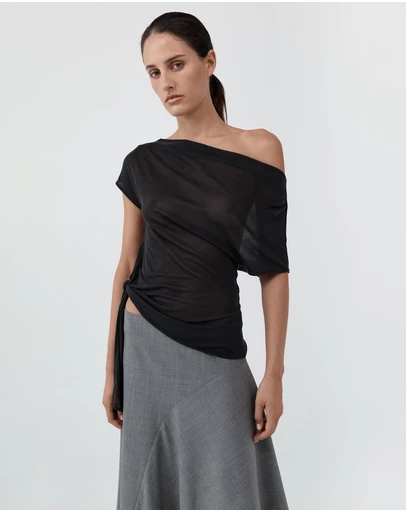 St. Agni - Fine Jersey Off Shoulder Top