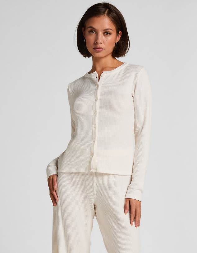 Hunkemoller - Long Sleeve Brushed Rib Jersey Cardigan